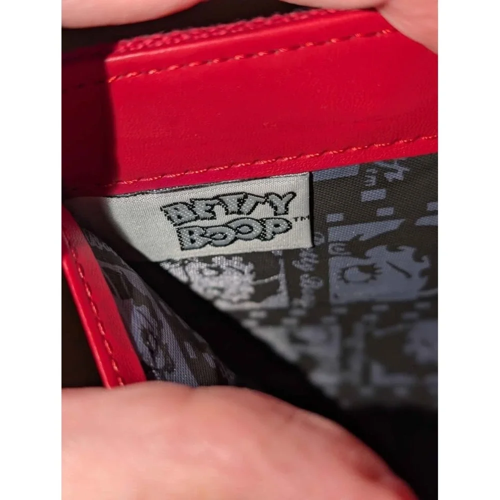 Betty Boop Red Rhinestone Crossbody Wallet Purse Clutch Bag Studded‎ Glam